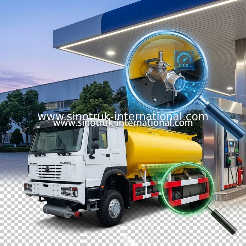 SINOTRUK HOWO 25CBM xe bể dầu 10 bánh 400hp 6 × 6 nhiều khoang