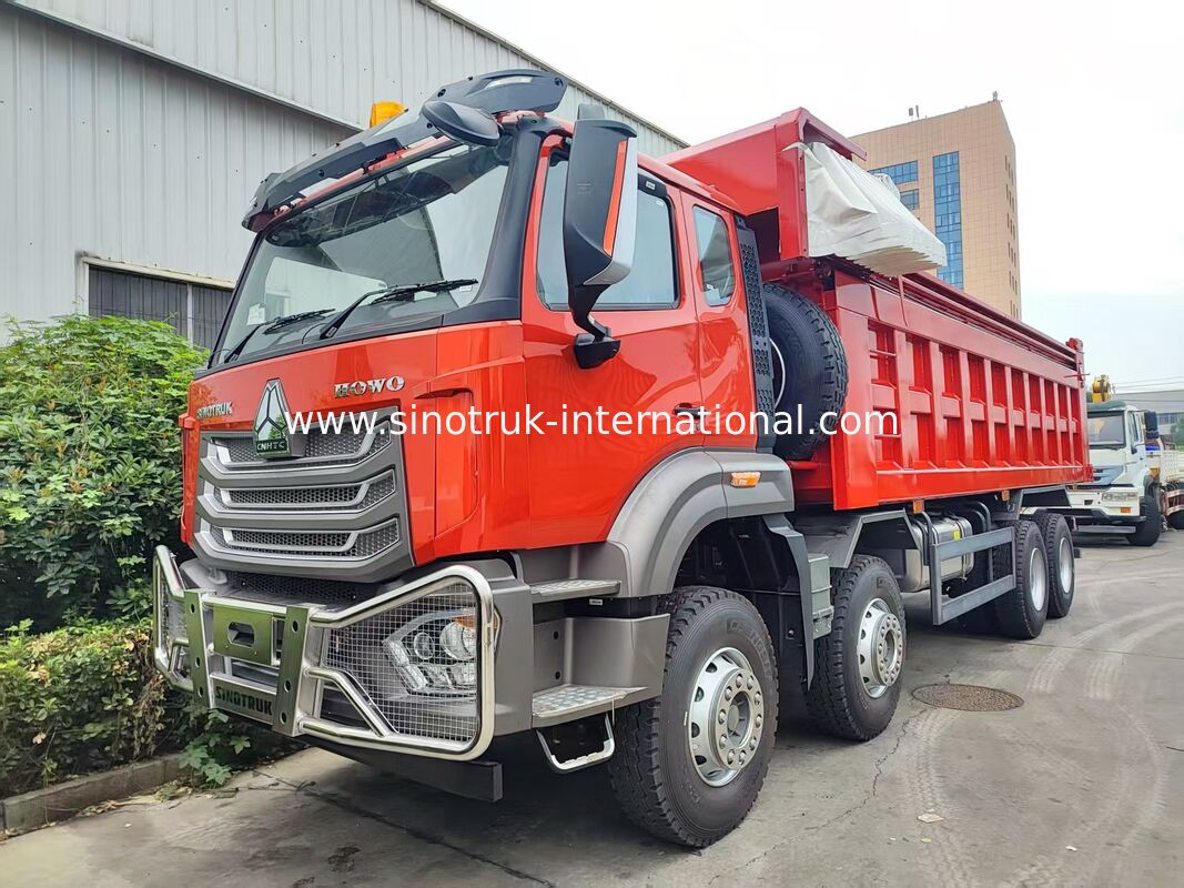 Super Bearing HOWO 8×4 Red Tipper. 371HP sức mạnh mạnh mẽ, 27CBM Capacity lớn, 80 ¢ 100T Heavy-Duty Transport