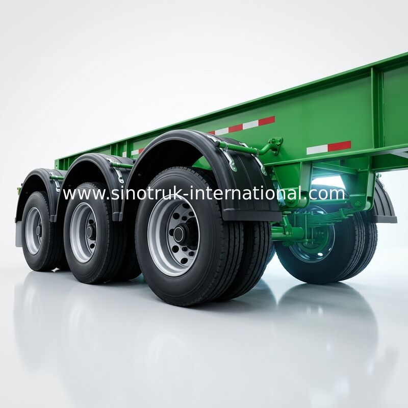 Side Lifter 3 Trục Xe tải Cần cẩu gắn 20ft 40ft FUWA Thương hiệu Tri Axle