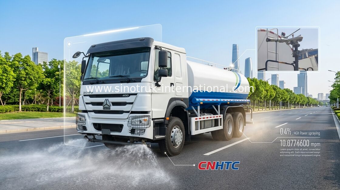 HOWO 6*4 Động cơ 400HP 18m3 Xe tải phun nước kỹ thuật quy mô lớn (Xe tải nước / Máy phun nước, thích hợp cho việc ngăn chặn bụi đường và tưới tiêu)