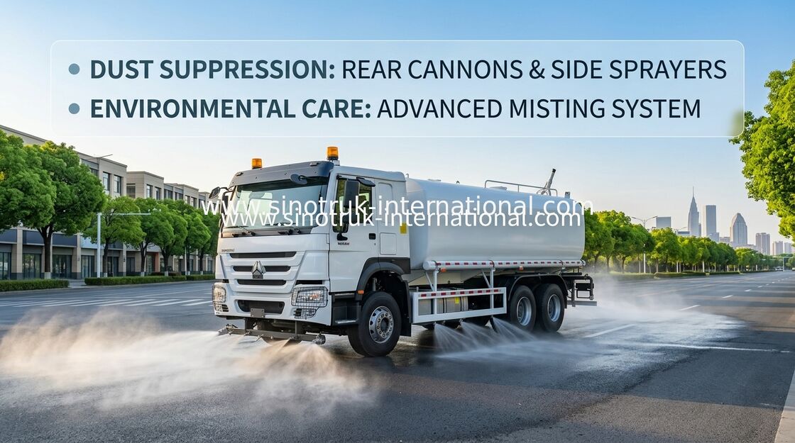 Sinotruk HOWO Xe tải bể nước màu trắng RHD 6x4 ZZ1257V4347B1 Với chức năng xả áp suất cao