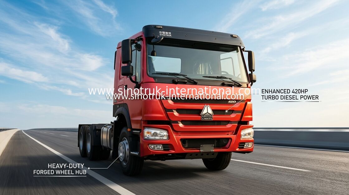 Xe đầu kéo Sinotruk Howo hoàn toàn mới 430Hp Lhd 10 bánh 6 × 4