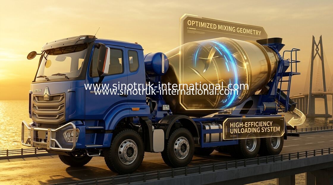 SINOTRUK HOWO NX 371HP 8 * 4 12 bánh xe trộn bê tông, trộn bê tông, xe trộn xi măng