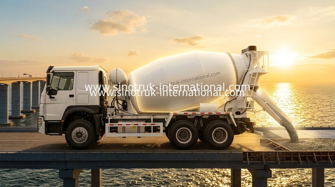 SINOTRUK HOWO 6×4 10 bánh xe máy xay bê tông 400 HP LHD hiệu quả cao