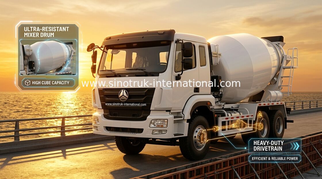 SINOTRUK HOHAN Máy trộn bê tông Bơm Xe tải Euro2 290HP 6X4 ZZ5255GJBM3846B1