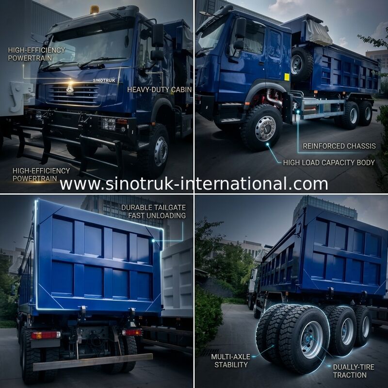 Xe ben SINOTRUK HOWO Mặt quỷ LHD 6×4 371HP 20CBM