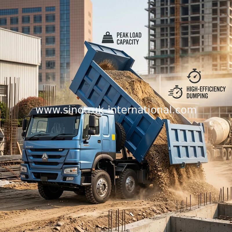 Chiếc xe tải SINOTRUK HOWO 380HP 12 bánh LHD 31 tấn 20-30CBM ZZ3317N3567B1R