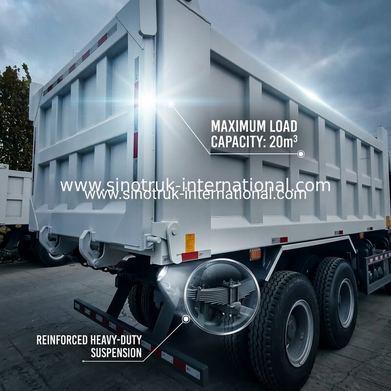 SINOTRUK HOWO 400HP xe tải đổ nát cho xây dựng A7 quân sự đèn cảnh báo đấm