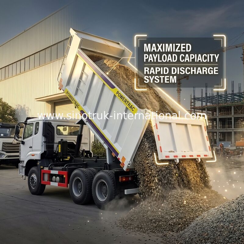 Sinotruk Howo / Hohan 6 × 4 Xe tải đổ rác 10 bánh Thân hình chữ nhật Xác 20CBM Màu trắng