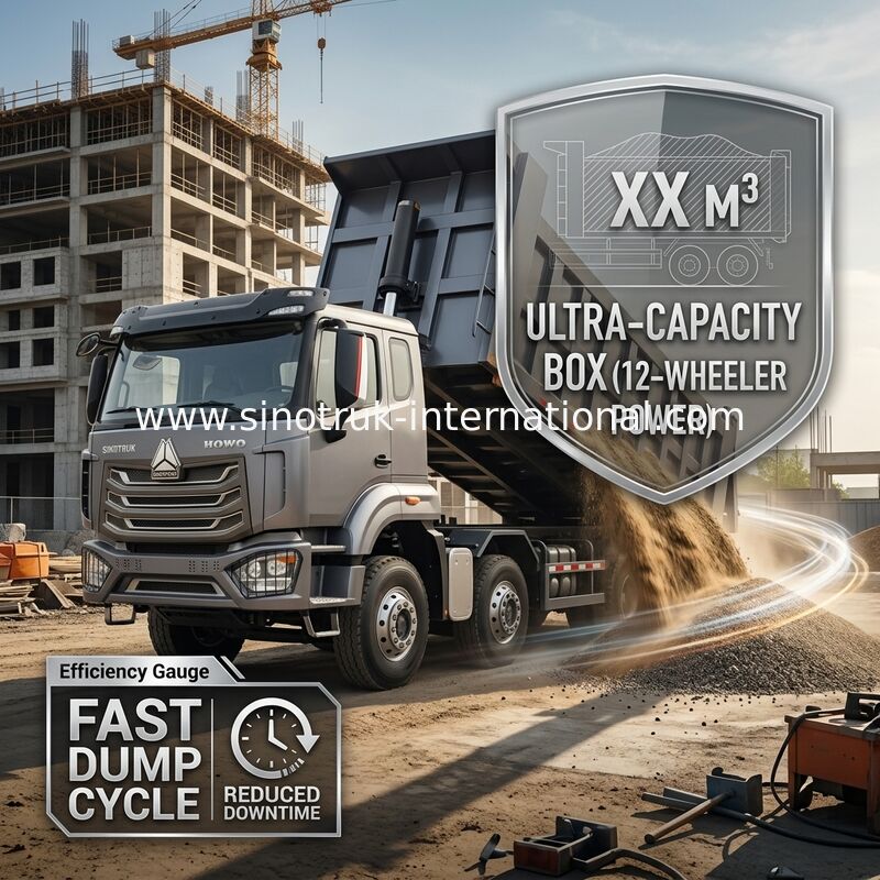 5300*2300*1500mm Hộp hàng hóa Xe tải tải hạng nặng cho vận chuyển hàng hóa mượt mà RHD / LHD Loại lái xe