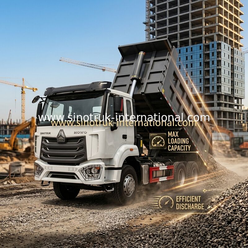 SINOTRUK HOHAN Howo Tipper Dump Truck Chassis Weichai Engine 6 × 4 LHD ZZ3257V384JB1 Mô hình