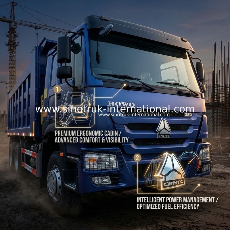 8X4 Blue Tipper Dump Truck 380hp 12 bánh Đen H77L ZZ3317V3567B1 U Type