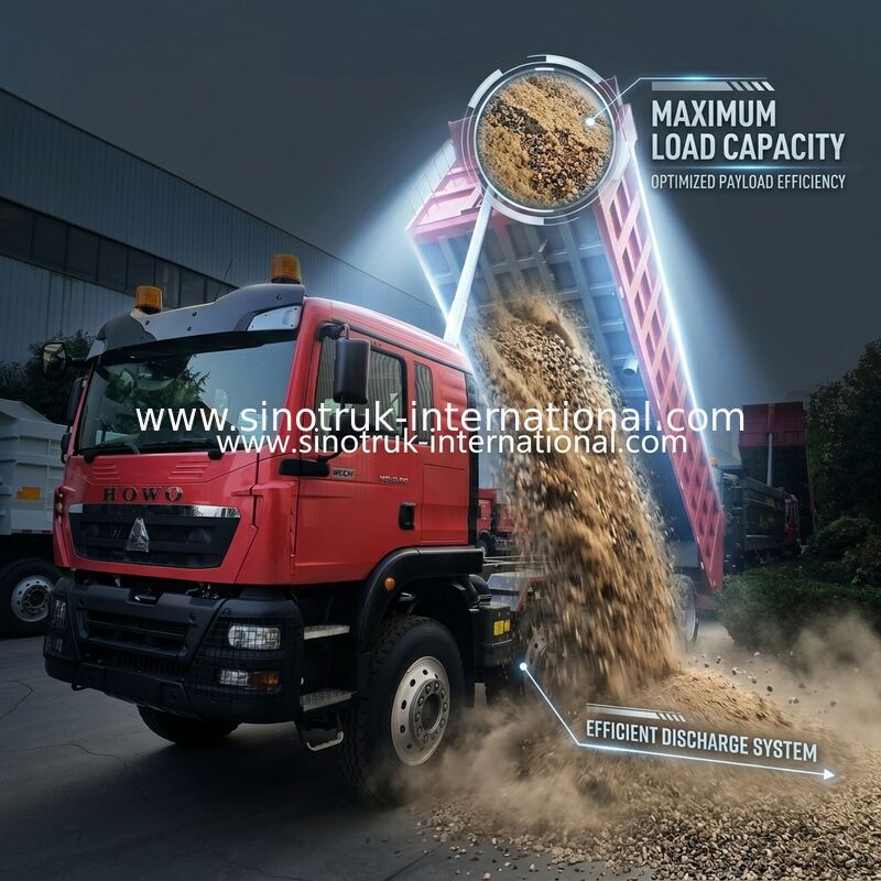 8 × 4 Lhd 12 bánh Sinotruk Tipper 400hp Euro 2