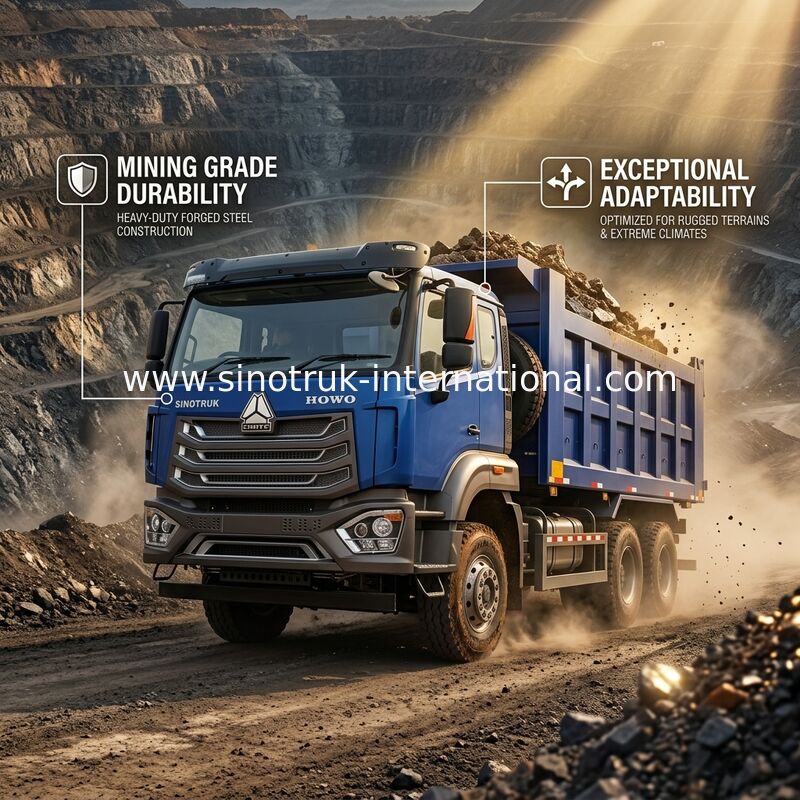 Chiếc xe tải SINOTRUK HOHAN 371HP 10 bánh LHD 40 tấn 20-30CBM ZZ3317N356JB1