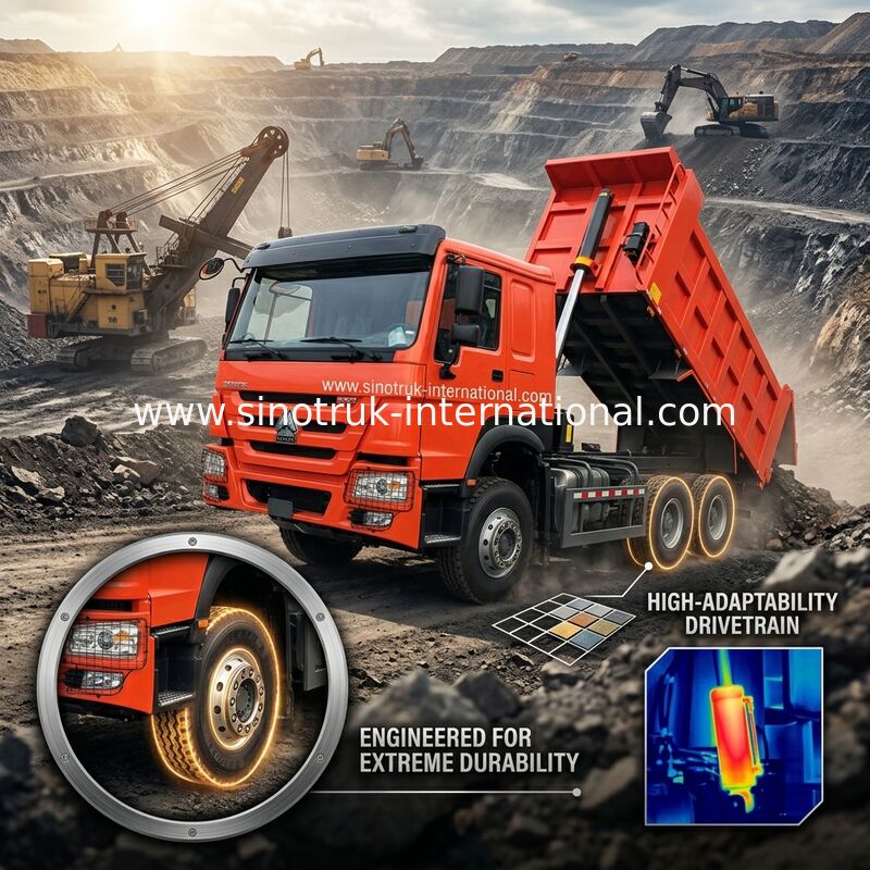 Sinotruk Howo Tipper Dump Truck Weichai 380hp 10 bánh xe 6 × 4 Lhd 20CBM