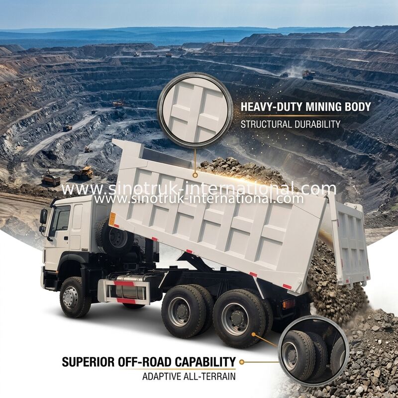Sinotruk Howo xe tải đổ rác 371hp hoặc 375hp 6 × 4 Sửa chữa
