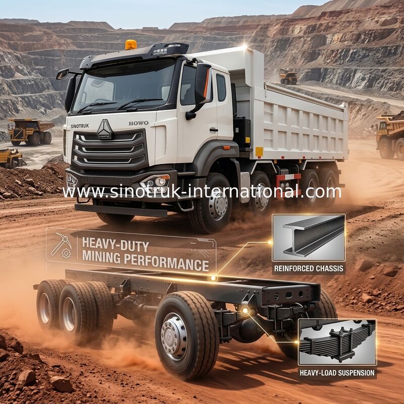 Xe tải tự đổ Sinotruk Howo Tipper hoàn toàn mới 380Hp Rhd 12Wheels 8 × 4