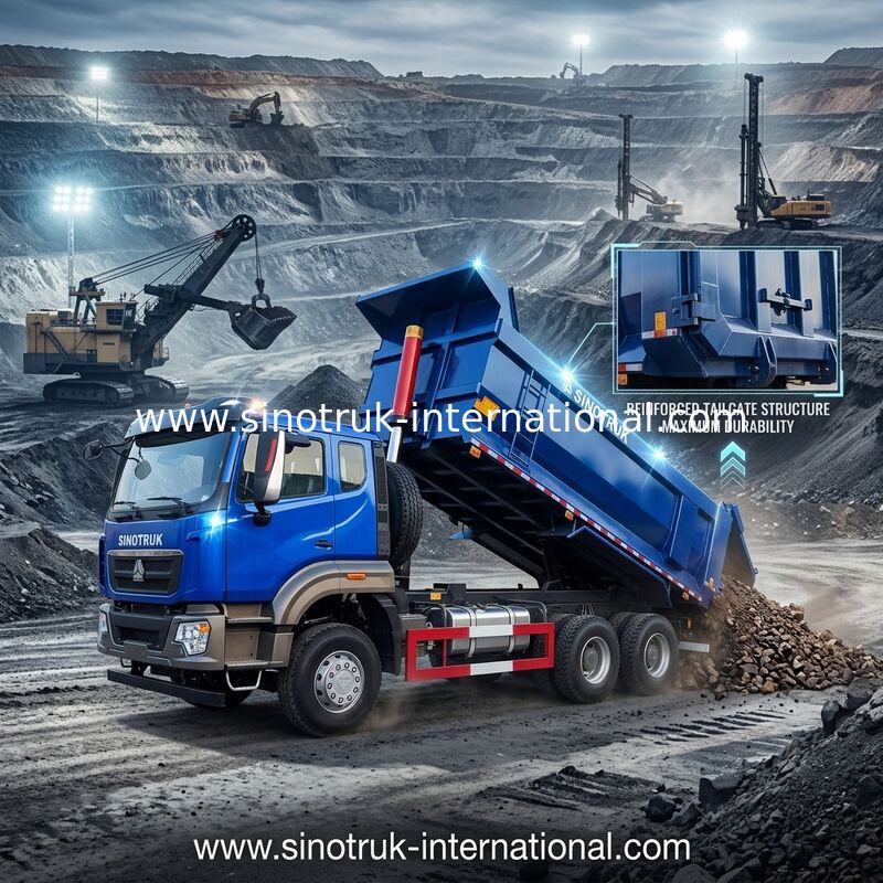 SINOTRUK HOWO Xe tải đổ rác 6 × 4 10 bánh RHD 380Hp U loại một đèn cảnh báo