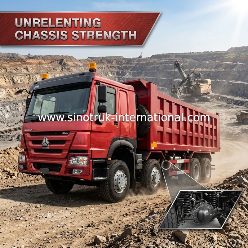 SINOTRUK ĐỎ HOWO 400HP 8×4 TIPPER DUMP TRUCK LHD