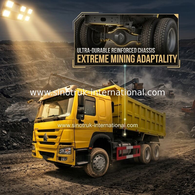 Xe tải tự đổ SINOTRUK HOWO 400HP dành cho xây dựng A7 Vàng ZZ3257V3847B1