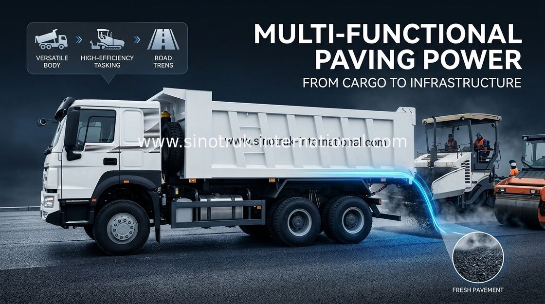 SINOTRUK Xe tải tự đổ Howo Tipper LHD 6X4 371HP Màu trắng