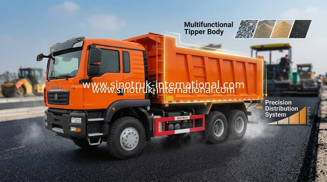 HOWO RHD Xe tải tự đổ công suất lớn cho xây dựng 30 - 40 tấn