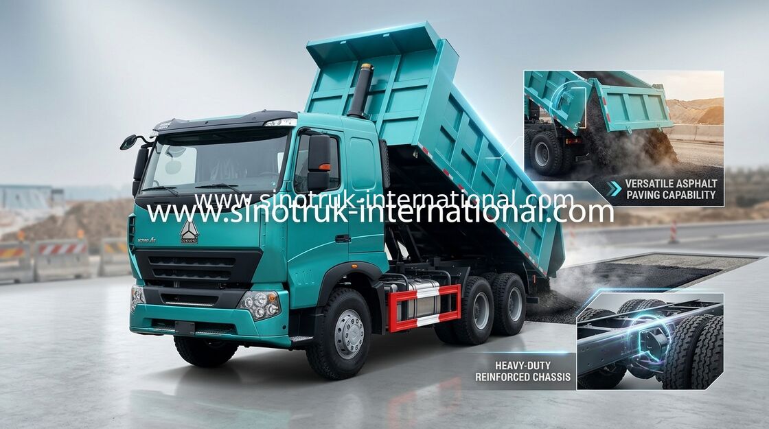 Xe tải tự đổ 266hp đến 420hp SINOTRUK HOWO A7 Hiệu suất đáng tin cậy