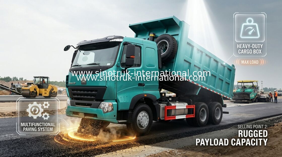 SINOTRUK HOWO A7 Xe tải tự đổ xây dựng 6 X 4 290HP có màu xanh lam