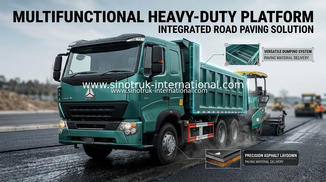 Xe tải tự đổ SINOTRUK HOWO A7 hạng nặng với tuổi thọ cao, 5800 * 2300 * 1500mm