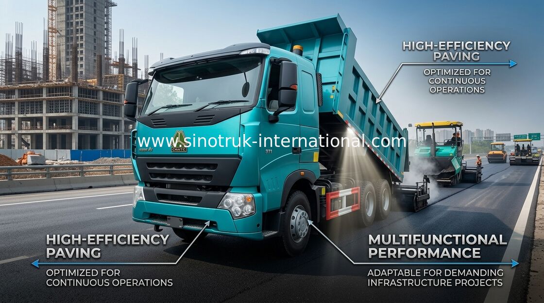 Xe tải tự đổ SINOTRUK HOWO A7 cho xây dựng 30 - 40 tấn RHD 10 bánh