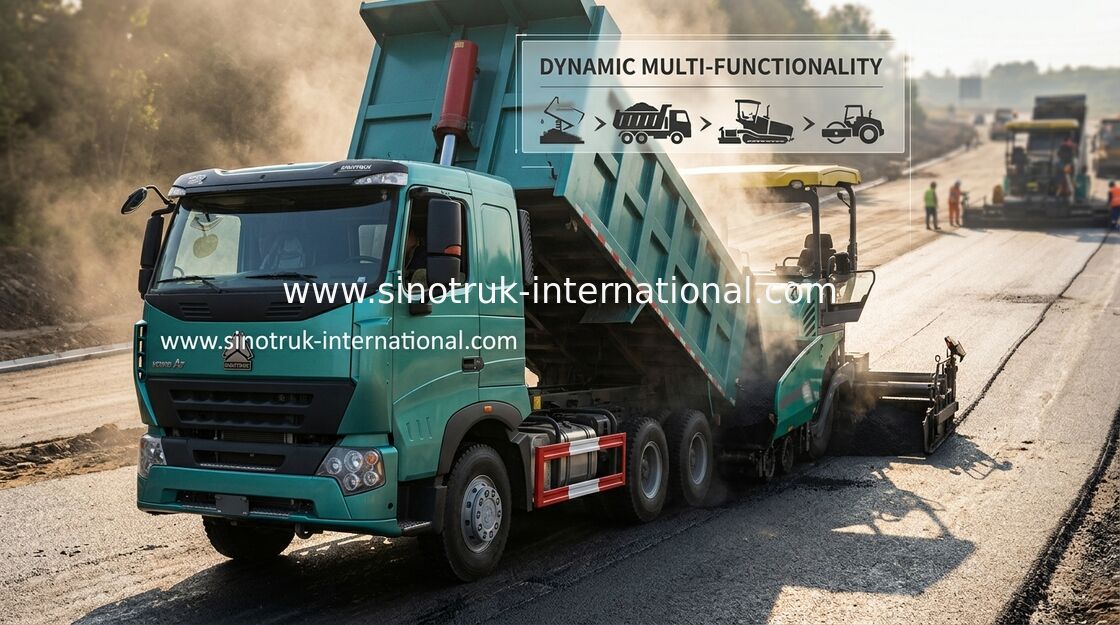 ZZ3257M3847N1 Xe tải Howo Tipper Sinotruk Tiêu thụ nhiên liệu động cơ 8 × 4 Loại ổ đĩa