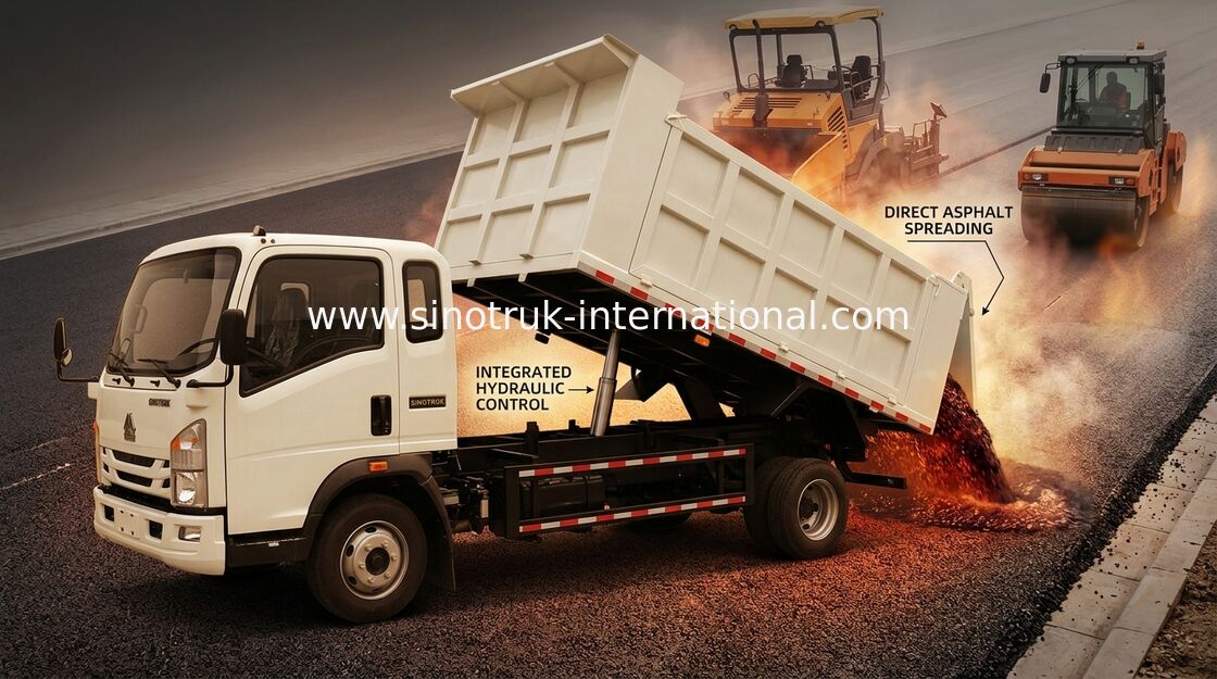 Xe tải xúc lật 4 × 2 Rhd 8 tấn 116 mã lực để khai thác sử dụng