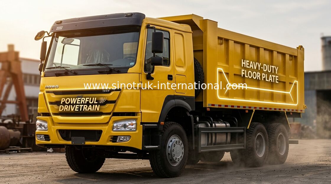 10 bánh xe tải tự đổ Tipper với 10 chuyển tiếp &amp; 2 đảo ngược truyền