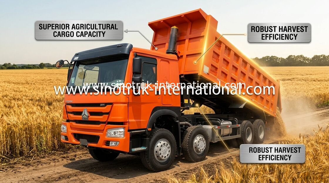 Xe tải Tipper SINOTRUK HOWO 371HP 12 Bánh xe LHD 31 Tấn 20-30CBM ZZ3317N3567W