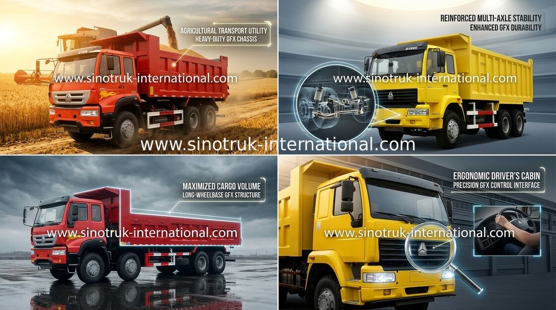 SINOTRUK Golden Prince Tipper Dump Truck 6X4 336HP LHD 25-30tons ZZ3251N3641W