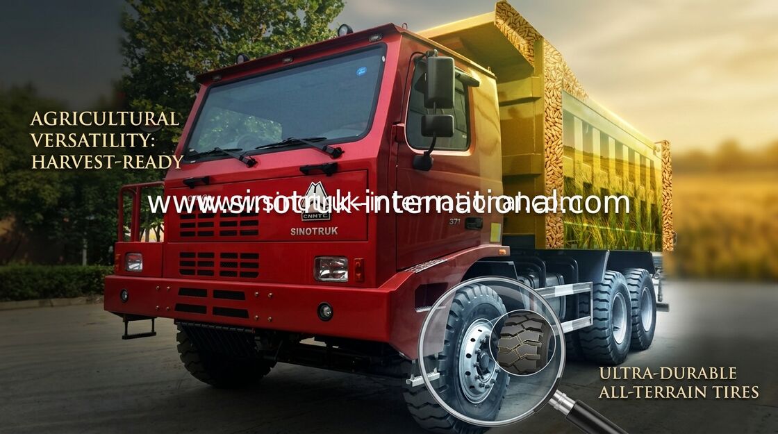 Màu SINOTRUK HOWO 6x4 Xe Tải Xúc / HOWO Xe Tải Thép Cho Khai Mỏ