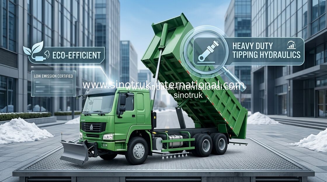 SINOTRUK HOWO Xe Xúc Đặt Xe Tái Chế 371HP 8X4 LHD 31-60tons 20-30CBM ZZ3317N3867W