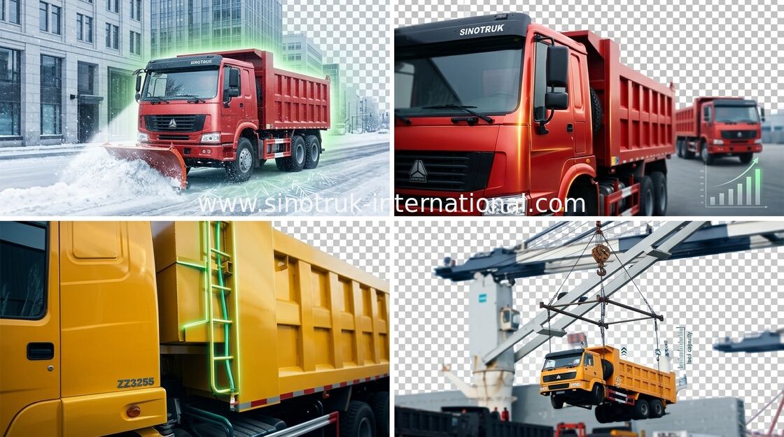 Tipper Xe tải Chở hàng SINOTRUK HOWO 6X4 LHD 371HP 25-40tons 10-25CBM ZZ3257N3847A