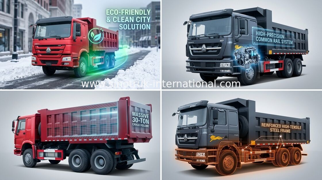 Xe chở hàng rời SINOTRUK HOWO 10 bánh 371HP tải trọng 25-40 tấn 10-25CBM hàng hoá