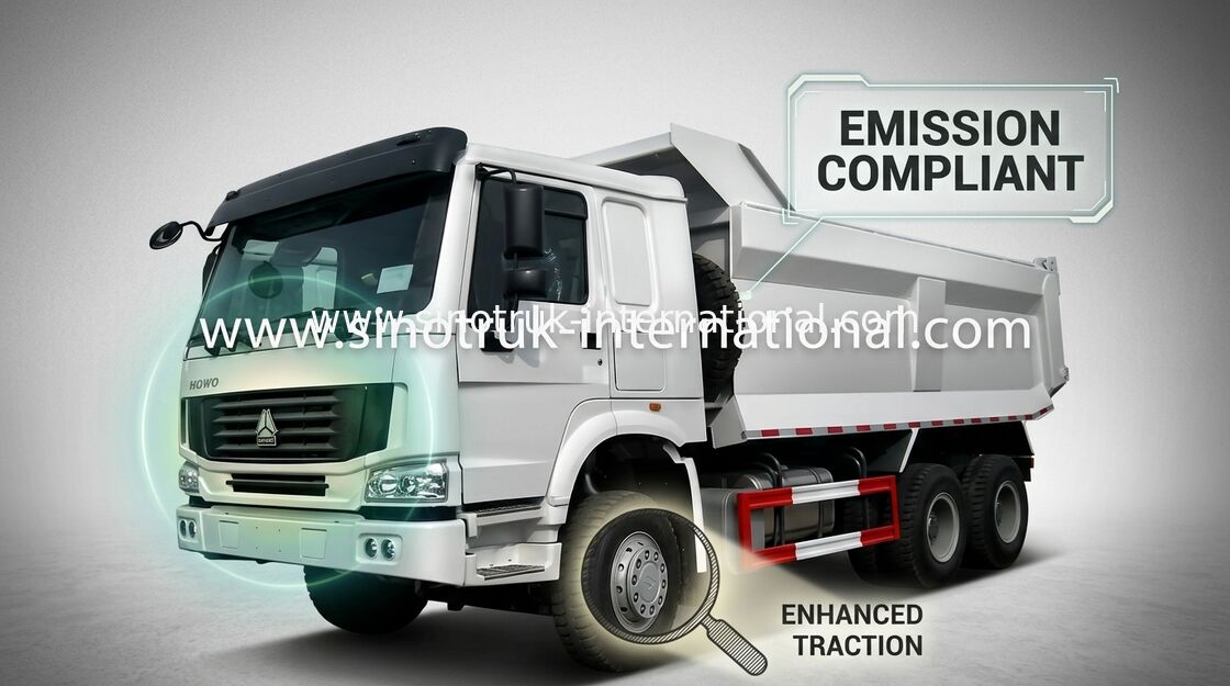 Tipper Xe tải Chở hàng SINOTRUK HOWO 10 bánh xe 10-25cubic tải trọng 25-40tons hàng