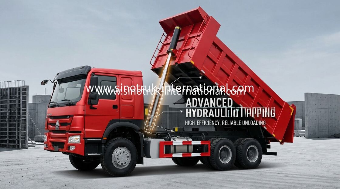 Tipper Xe tải Chở hàng SINOTRUK HOWO tải 25-40tons 371HP 6X4 10 bánh xe 10-25CBM