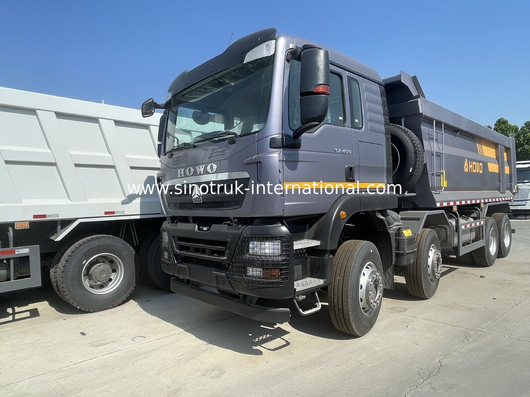 SINOTRUK TX Mô hình 400HP 8X4 Tiếc xe tải Dump Truck Xây dựng nâng phía trước tùy chỉnh khách hàng