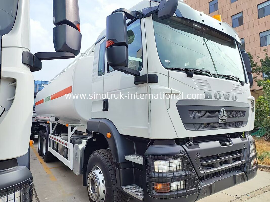 Xe bồn chở nhiên liệu HOWO TX 6×4 màu trắng 336HP | Thùng nhiên liệu 25CBM, Hiệu suất vận chuyển ổn định