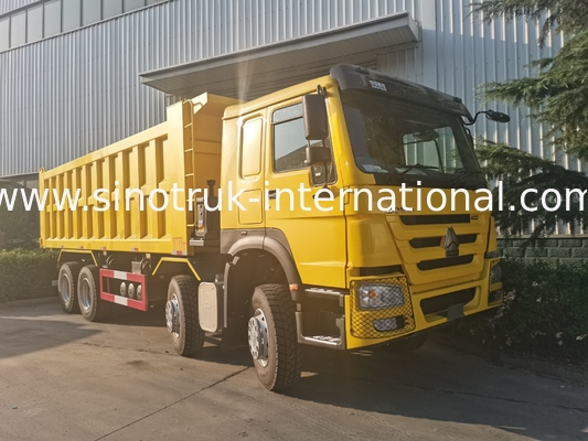 Xe tải tự đổ Sinotruk Howo Tipper 12 bánh 400Hp 8 × 4 Khai thác RHD Vàng