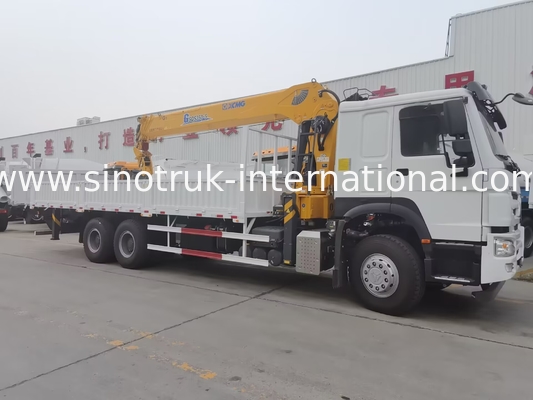 SINOTRUK Truck gắn cần cẩu thiết bị 12 tấn XCMG để nâng 6X4 400HP