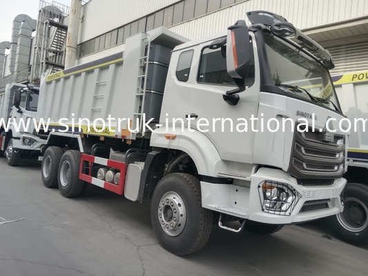 30-40 Tons RHD 10 bánh xe đổ rác SINOTRUK Haohan Cho Xây dựng Trắng