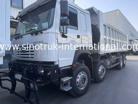 SINOTRUK HOWO 371HP Động cơ đổ rác xây dựng mặt trước cũ Bộ đệm quân sự cho khu vực khai thác mỏ