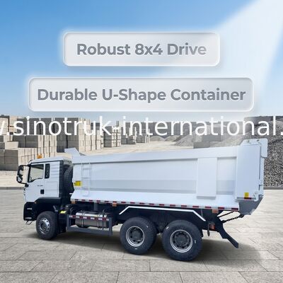 SINOTRUK HOWO TX Model 380HP LHD Tipper Dump Truck 6X4 Utype container trắng