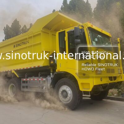 Xe tải tự đổ khai thác Sinotruk với mô hình truyền động 6x4 động cơ 430 mã lực và hộp chở hàng có độ dày đáy 16mm