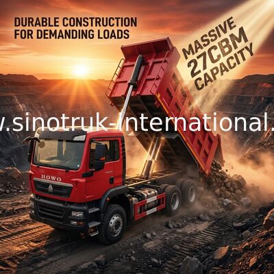 Xe tải tự đổ SINOTRUK 6 * 4 dành cho tiêu chuẩn khí thải Euro 2 và vận tải hạng nặng